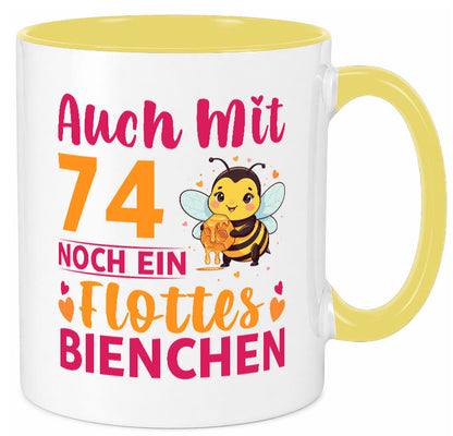 74. Geburtstag | Flottes Bienchen 74 Jahre v2 Geschenkidee Humor Tasse