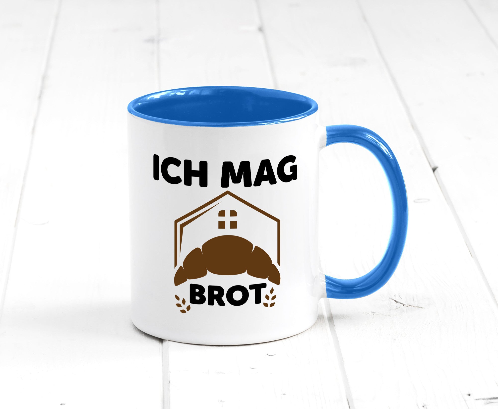 Ich mag Brot | Bäcker backen lustiger Spruch Geschenk Humor Geschenkidee Tasse