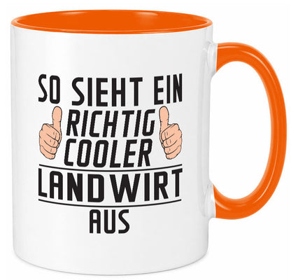 Richtig Cooler Landwirt | Bauer Landwirtschaft lustig Humor Geschenkidee Tasse