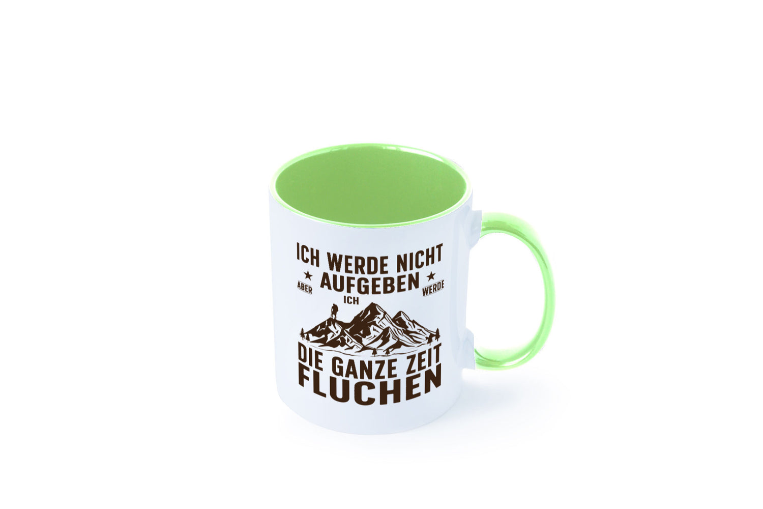 Nicht aufgeben, fluchen | Berge Wanderer v2 Humor Geschenkidee Tasse