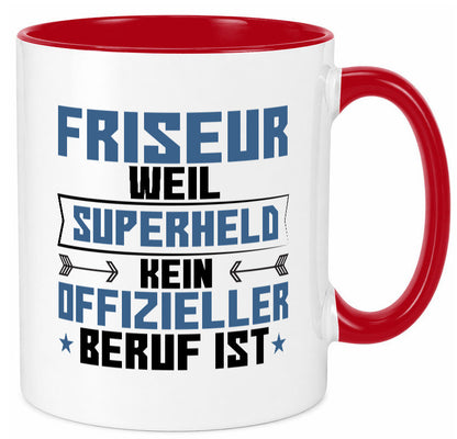 Superheld Friseur | Frisör Geschenkidee Humor Tasse