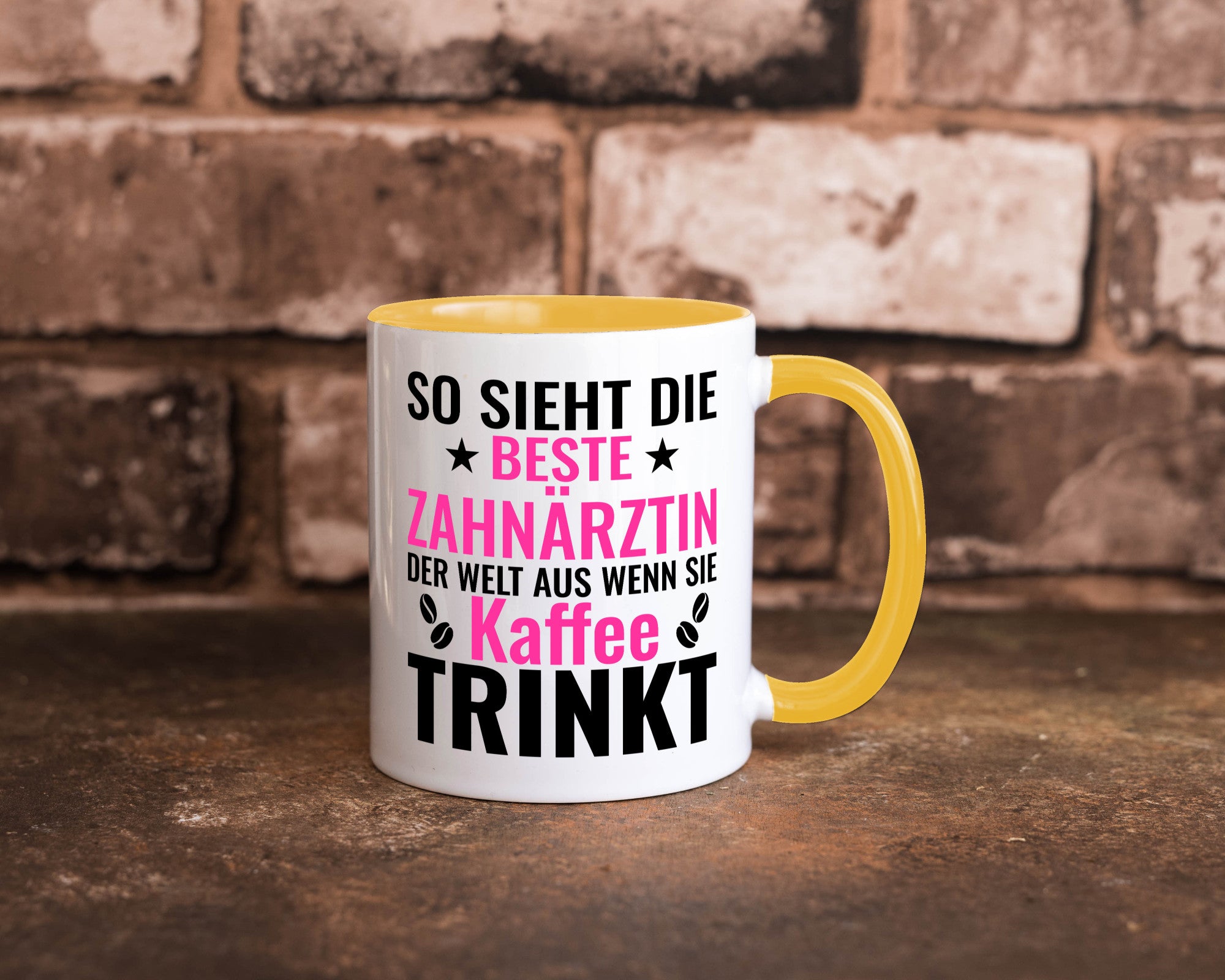 Kaffee trinkt: Zahnärztin | Zahnmedizin Beruf Geschenk Arbeit Kollegen Büro