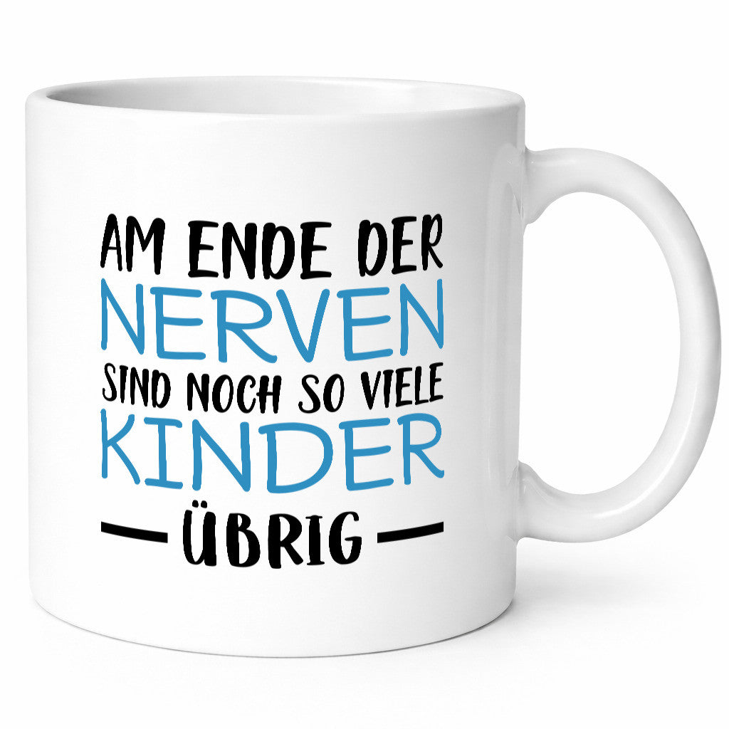 Am Ende der Nerven | Eltern Tasse lustiger Spruch Geschenkidee Humor