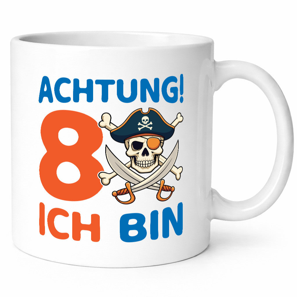 8. Geburtstag | 8 Jahre Pirat Geschenk Geschenkidee lustiger Spruch Tasse