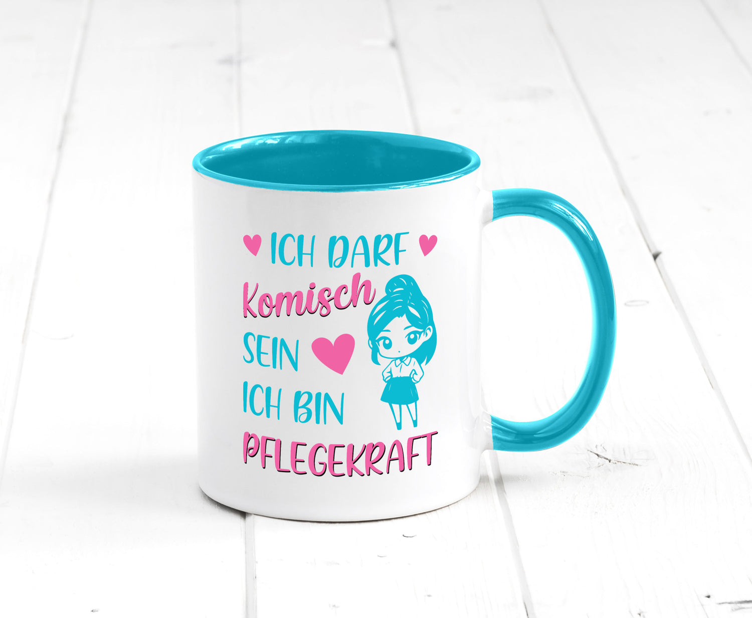 Ich darf komisch sein | Pflegekraft Geschenkidee Humor Tasse