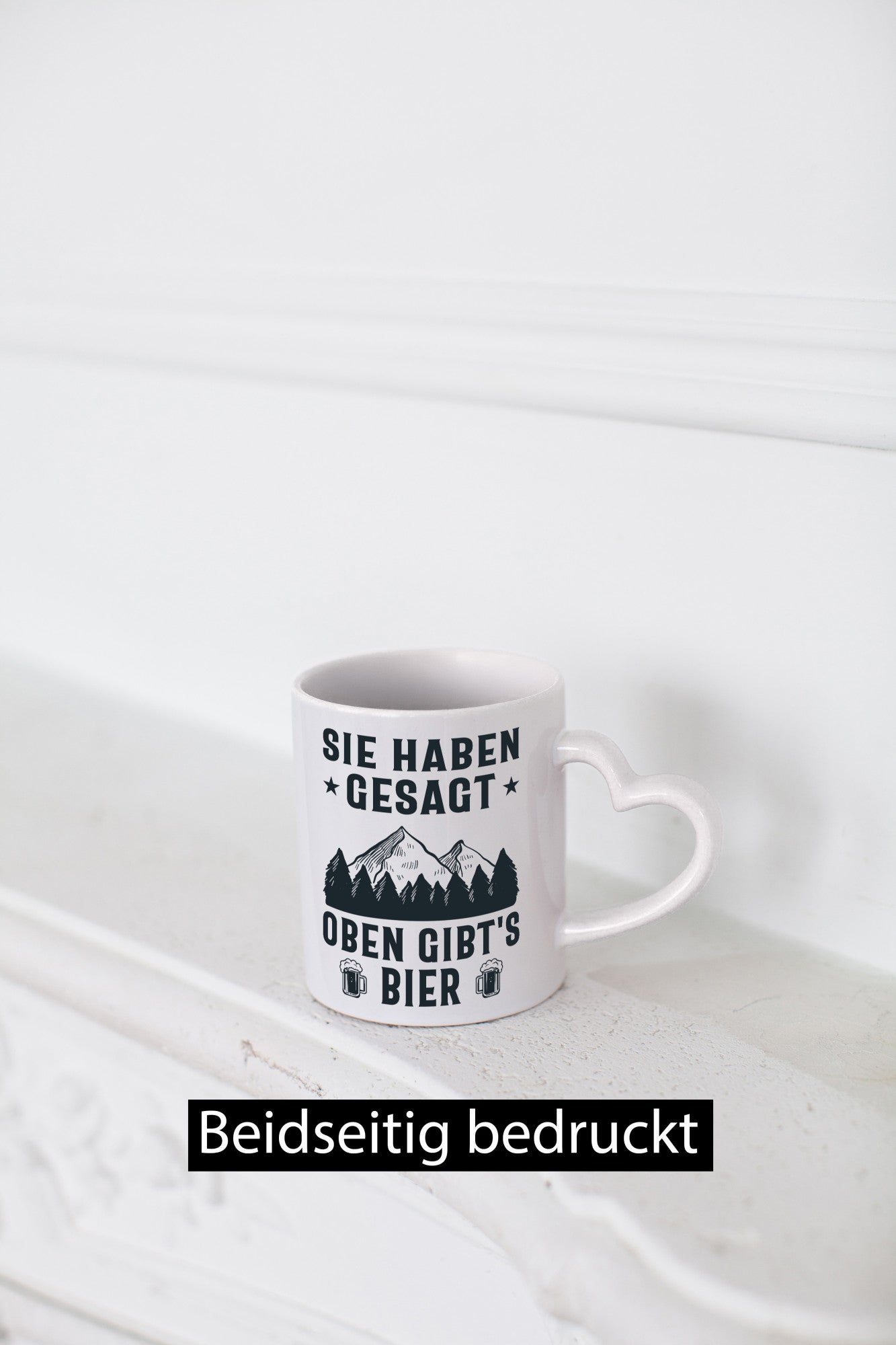 Oben gibts Bier | Bierliebhaber Wandern Berge Laufen lustiger Spruch Geschenk