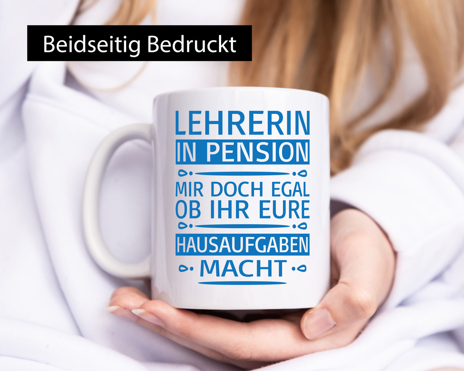 Lehrerin in Pension, Hausaufgaben egal lustig Ruhestand Jubiläum Geschenk Tasse