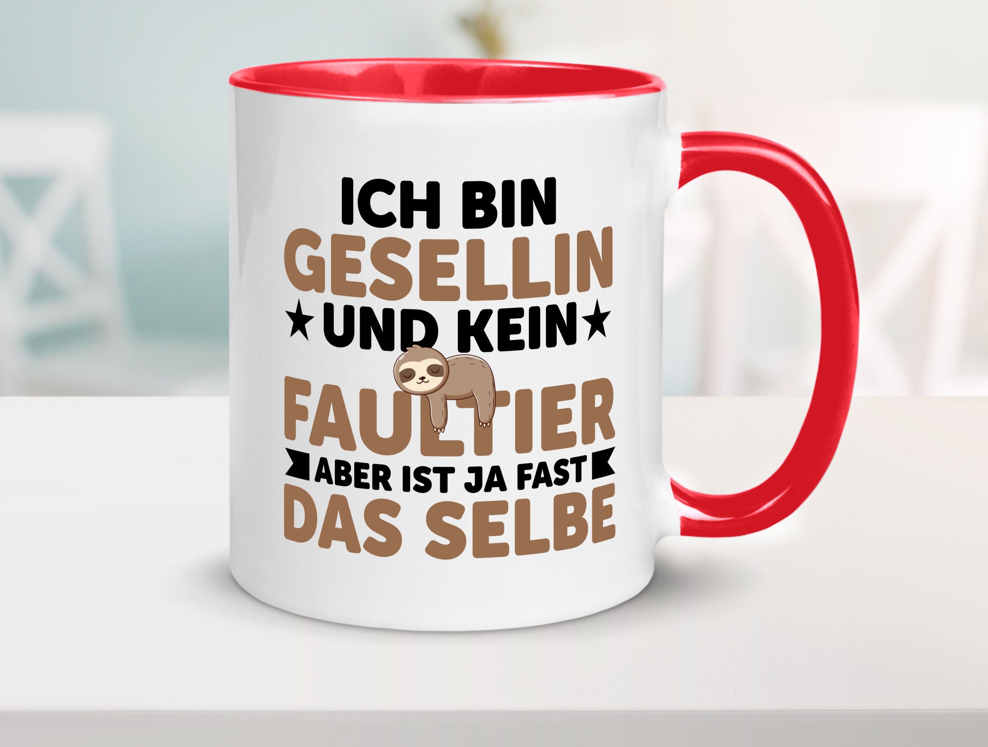Ich bin kein Faultier: Gesellin | Handwerkerinnen v2 Geschenkidee Tierliebhaber