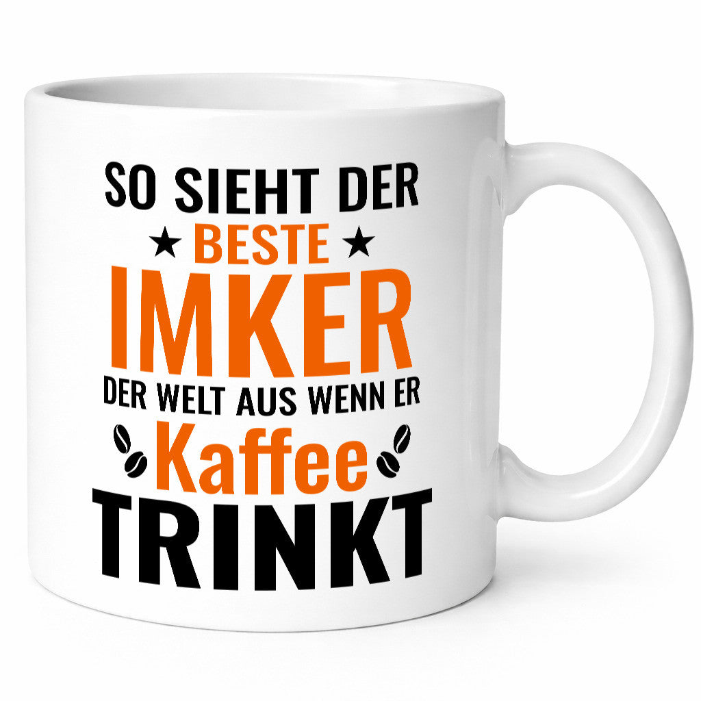Kaffee trinkt: Imker | Imkerei lustiger Spruch Geschenk Humor Geschenkidee Tasse