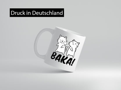 Baka! | böse Katze Ohrfeige Comic Runterhauen Geschenkidee Tierliebhaber Humor