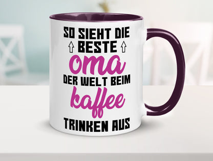 Beste Oma der Welt | Großmutter Tasse lustiger Spruch Geschenk Familie