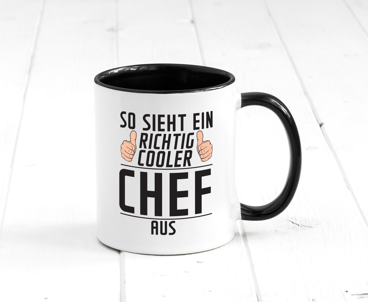 Richtig Cooler Chef | Führungskraft Vorgesetzter lustig Arbeit Kollegen Büro Tasse