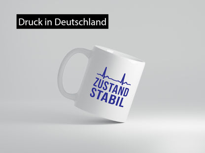 Zustand stabil | Herzschlag v2 Geschenk Humor Geschenkidee lustiger Spruch Tasse