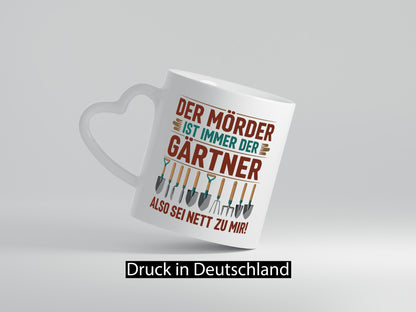 Mörder ist im Garten sei also Nett | Gärtner Opa v2 lustiger Spruch Geschenk