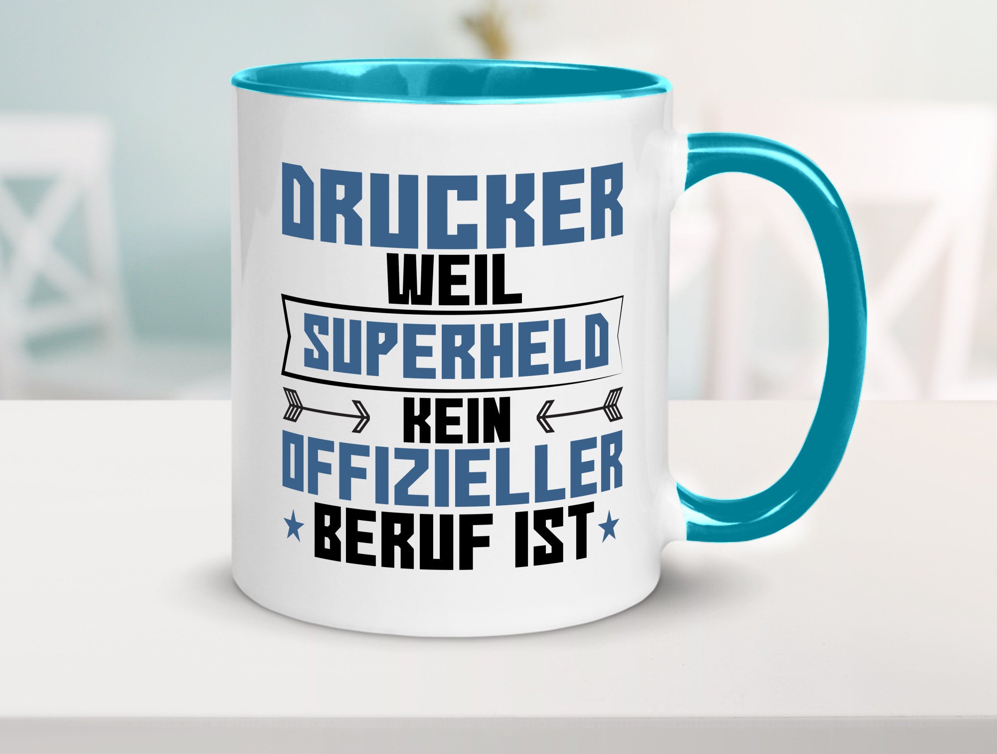 Superheld Drucker | Druckerei Print Medien Humor Geschenkidee Tasse