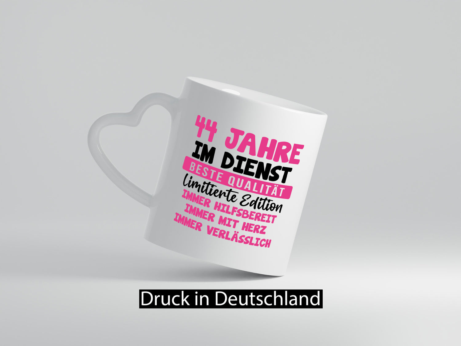 44 Jahre im Dienst | Jubiläum Arbeit v10 Geschenkidee Kollegen Büro Humor Tasse