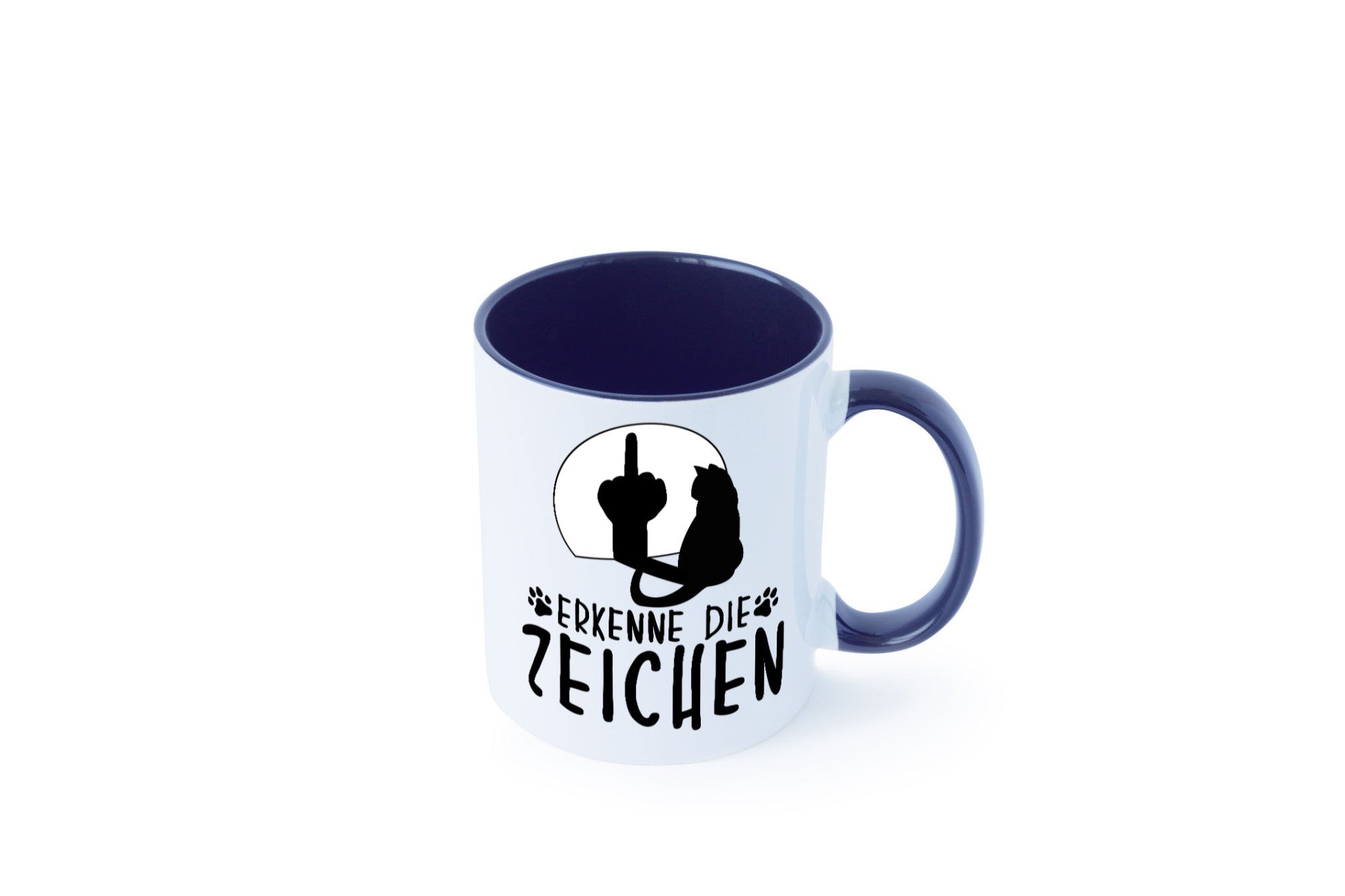 Erkenne die Zeichen | Katze Humor Tierliebhaber Geschenkidee Tasse
