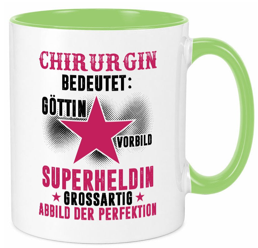 Bedeutung von Chirurgin | Chirurgie Krankenhaus lustiger Spruch Geschenk Humor Tasse