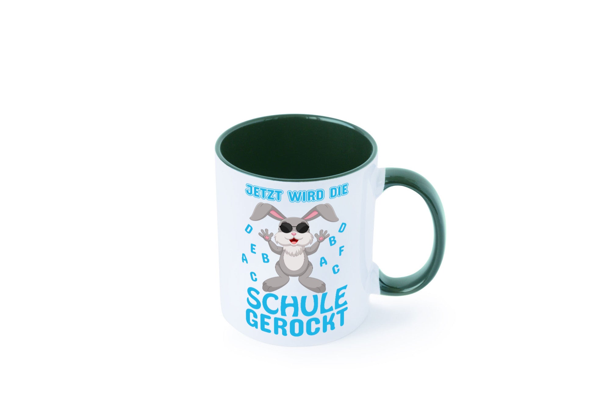 Schule wird gerockt | Schulbeginn Tasse cooler Hase lustiger Spruch Geschenk