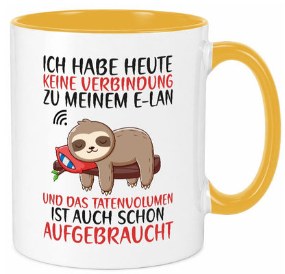 Keine Verbindung zu meinem WLan | Faultier Tatenvolumen Geschenk Tierliebhaber Tasse