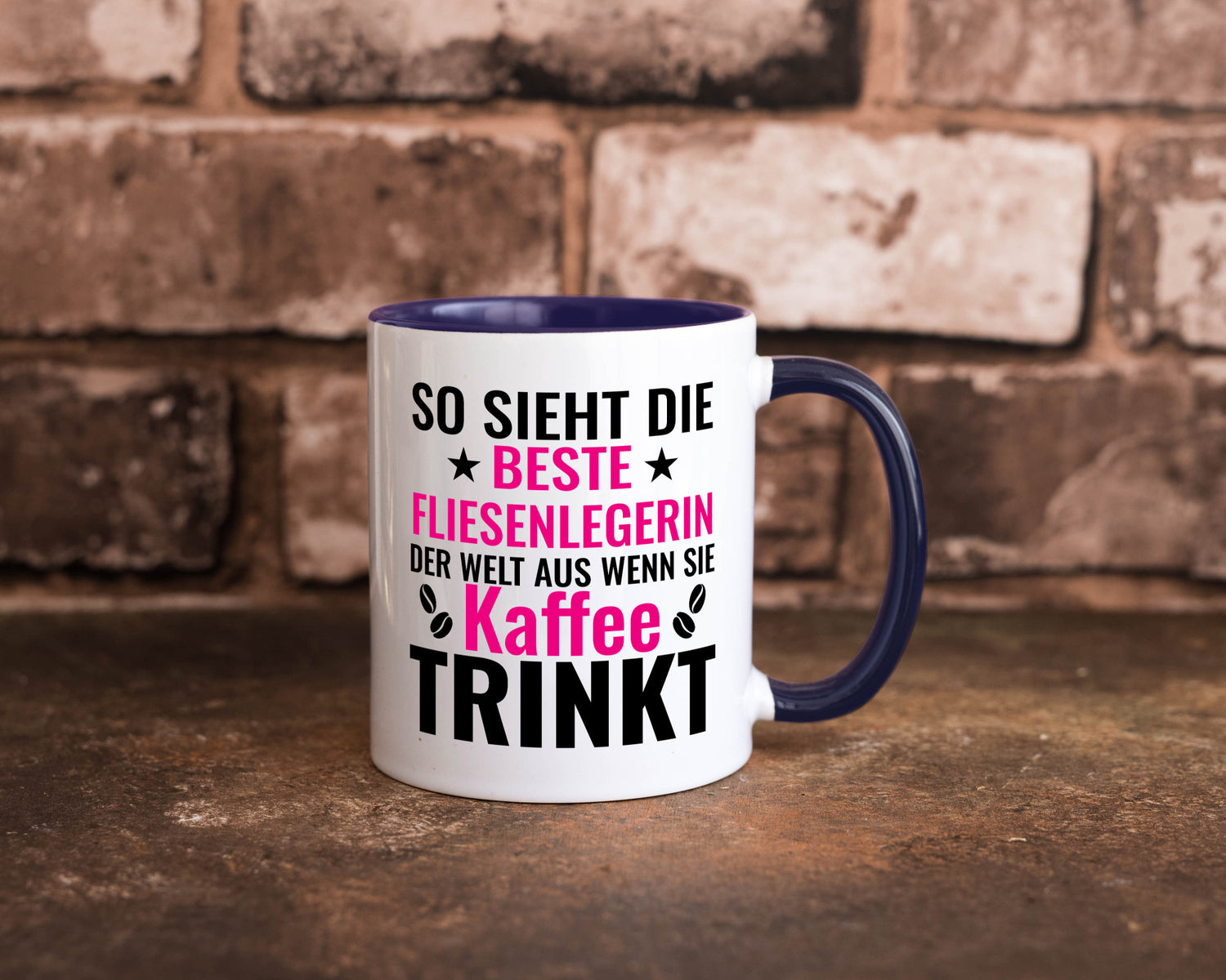 Kaffee trinkt: Fliesenlegerin | Fliesenlegen Bau Humor Geschenkidee Tasse