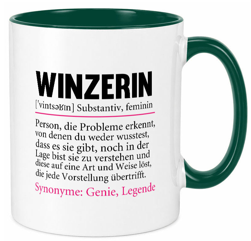 Winzerin | lustige Spruch Weinbauer Wein Beruf lustiger Geschenk Arbeit Tasse