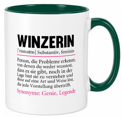 Winzerin | lustige Spruch Weinbauer Wein Beruf lustiger Geschenk Arbeit Tasse
