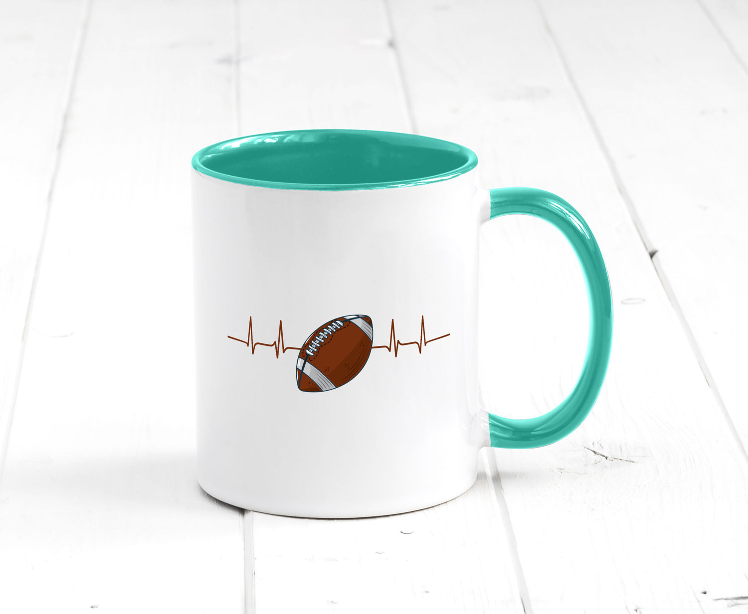 American Football Herzschlag | Footballer Superbowl Humor Geschenkidee Tasse
