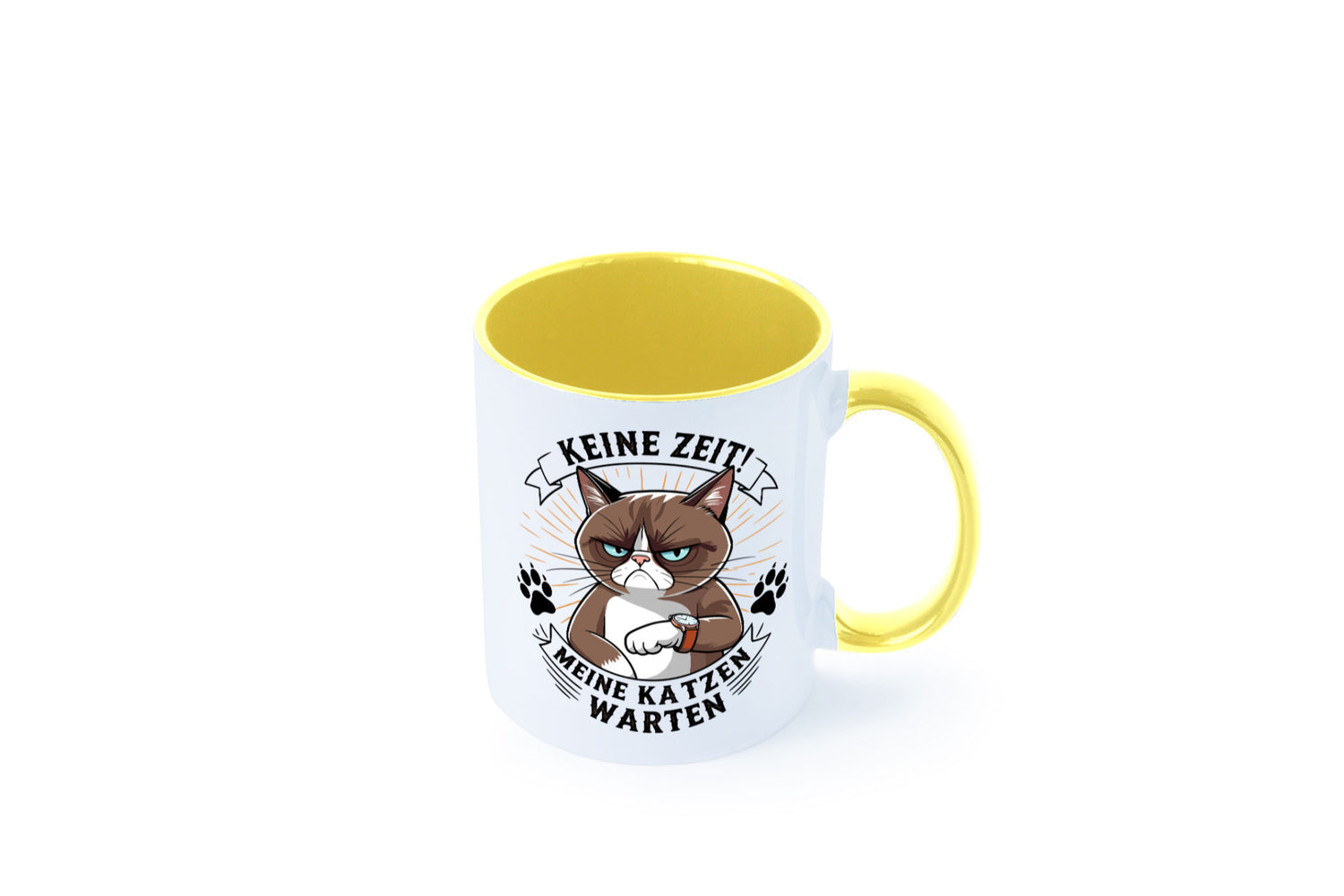 Keine Zeit meine Katzen Warten | Schwarze Katze Geschenkidee Tierliebhaber