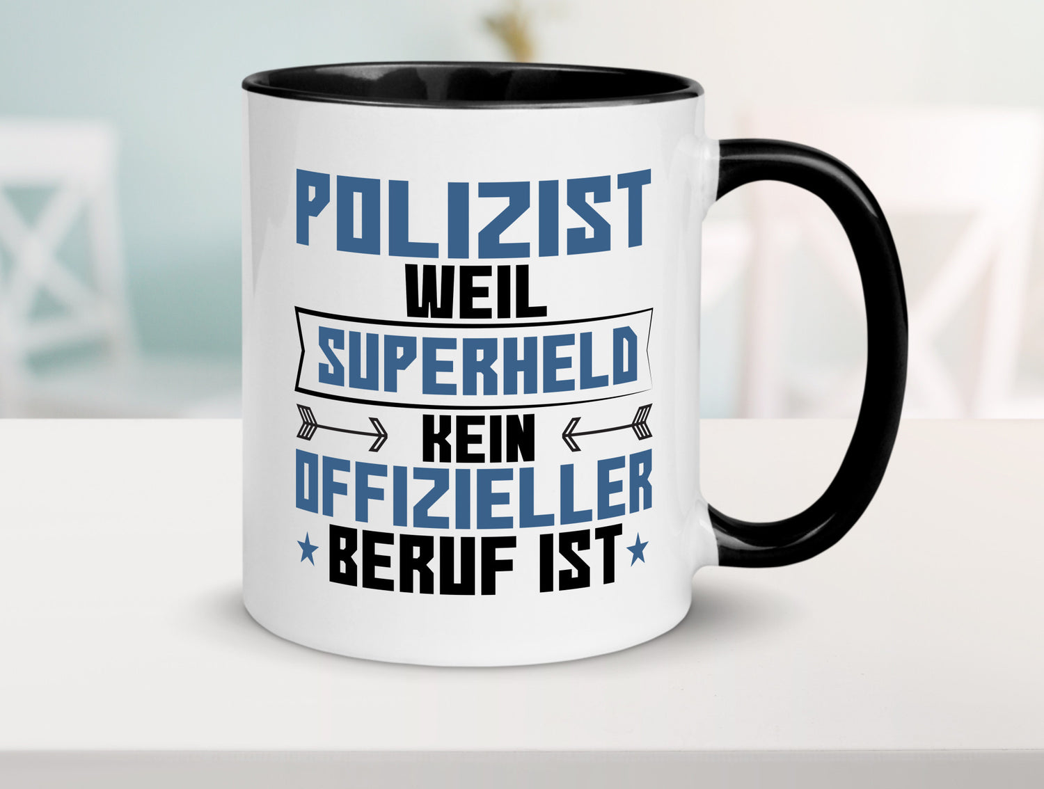 Superheld Polizist | Polizei lustiger Spruch Geschenk Humor Geschenkidee Tasse