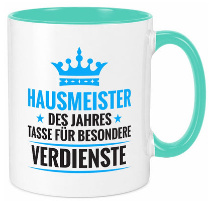 Besonderer Verdienst: Hausmeister | Hauswart Humor Geschenkidee Tasse