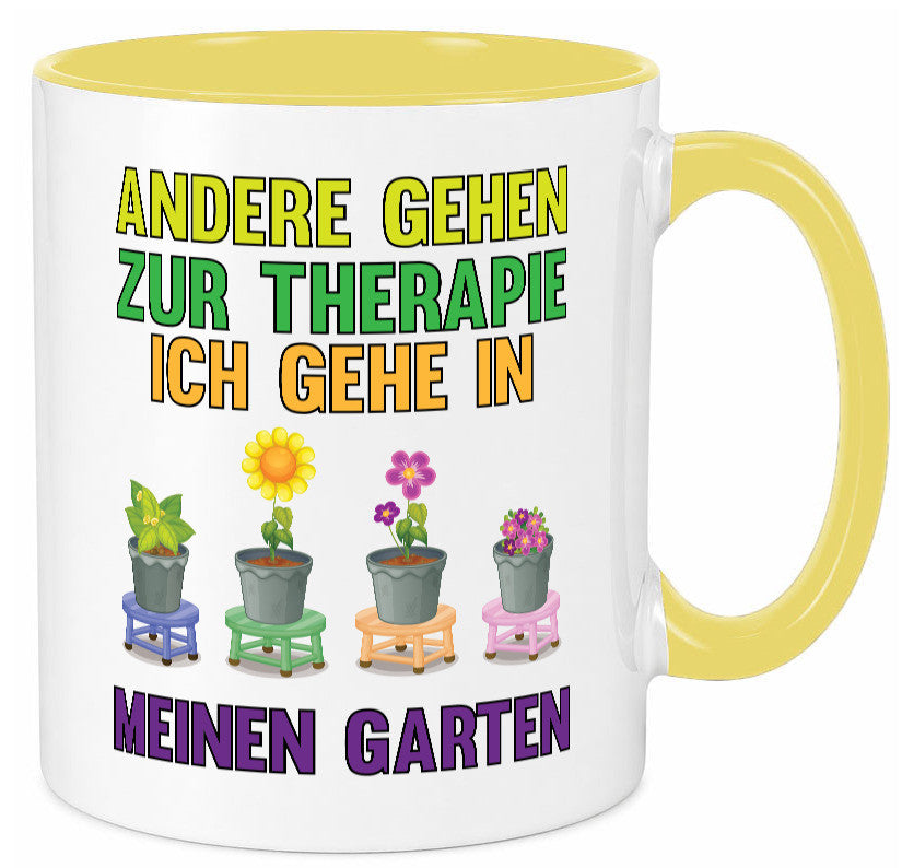 Andere gehen zur Therapie ich gehe in meinen Garten lustiger Spruch Geschenk Tasse