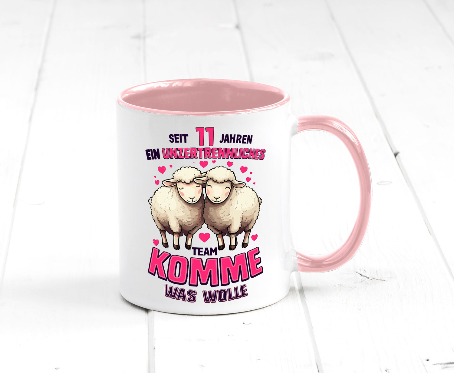 11 Jahre Verheiratet | ein Team Ehepaar v2 Humor Geschenkidee Tasse