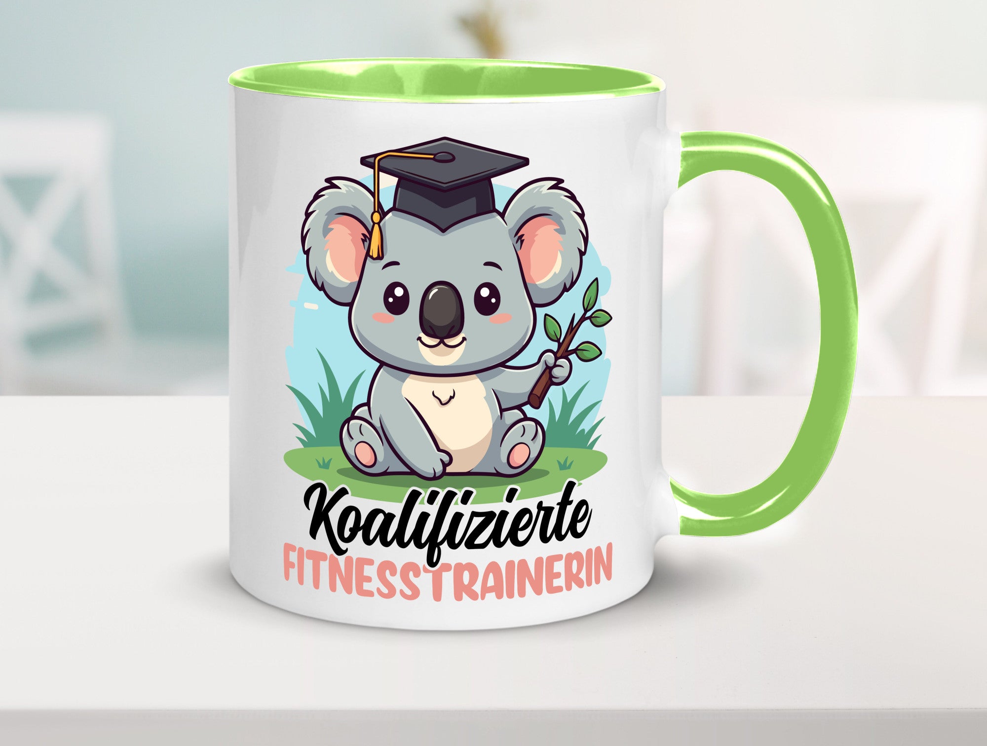 Koalifizierte Fitnesstrainerin | Trainerin Sport v2 Geschenkidee Humor Tasse