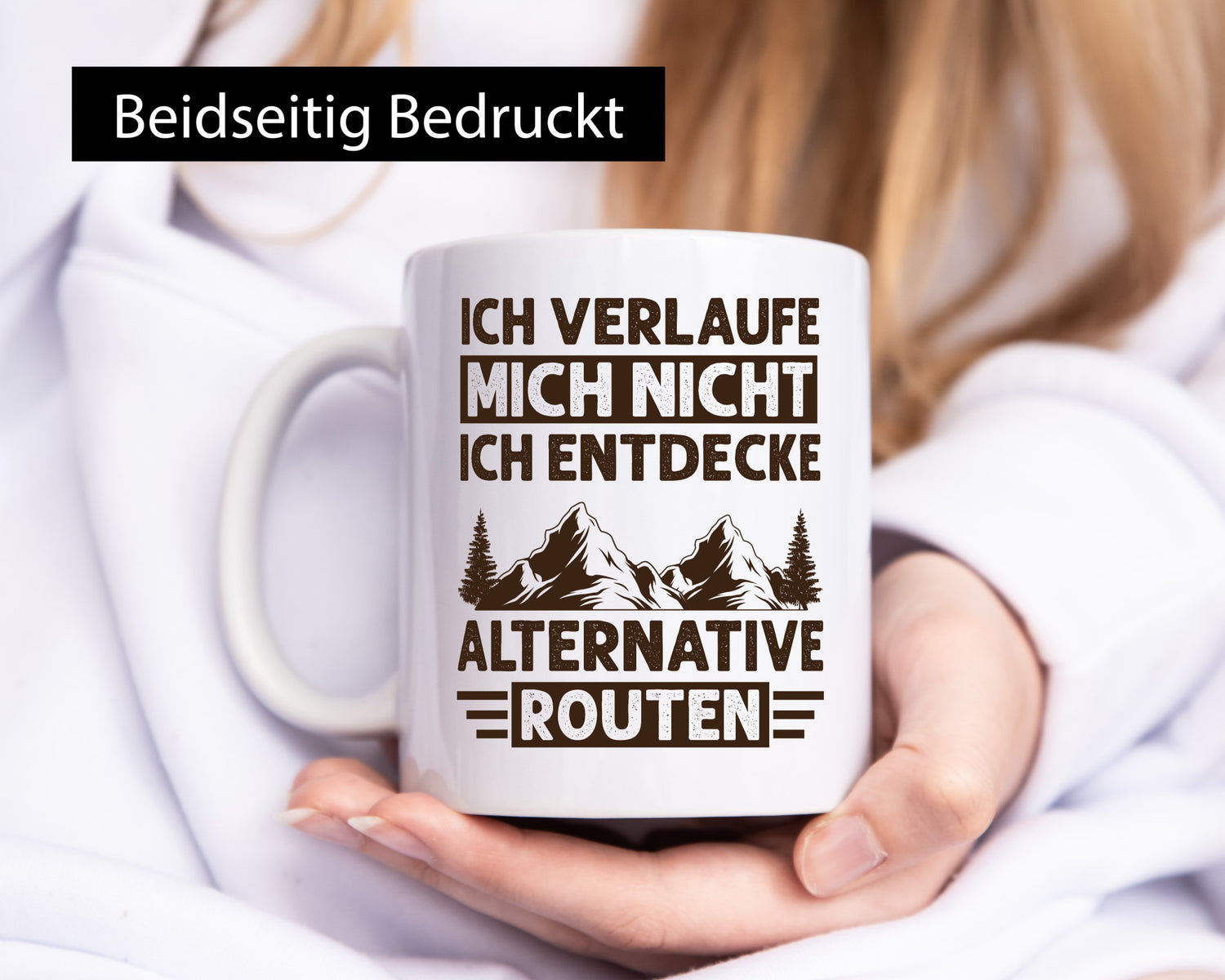 Nicht verlaufen, alternative Routen entdecken | Berge Wald Geschenkidee Humor