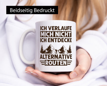 Nicht verlaufen, alternative Routen entdecken | Berge Wald Geschenkidee Humor