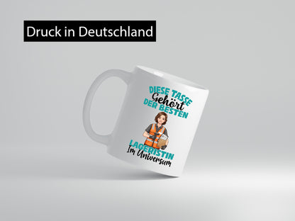 Im Universum: Lageristin | Beruf Lager Arbeiterin Humor Arbeit Kollegen Büro