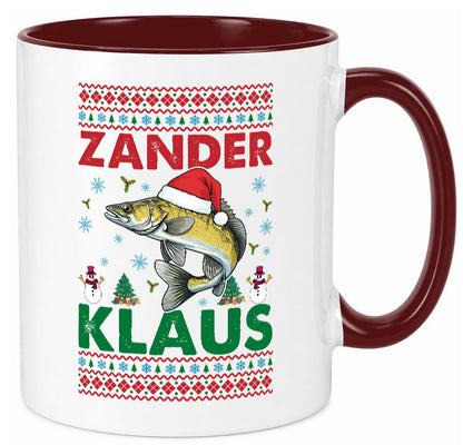 Zander Klaus | Ugly Christmas Angler Angeln v2 Geschenk Humor Geschenkidee Tasse