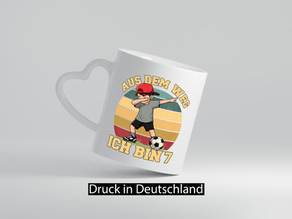 7. Geburtstag | 7 Jahre Fußball Junge Fußballer Humor Geschenkidee Tasse