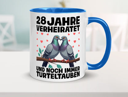 28 Jahre verheiratet | Turteltauben Ehe Ehepaar Geschenk Humor Geschenkidee