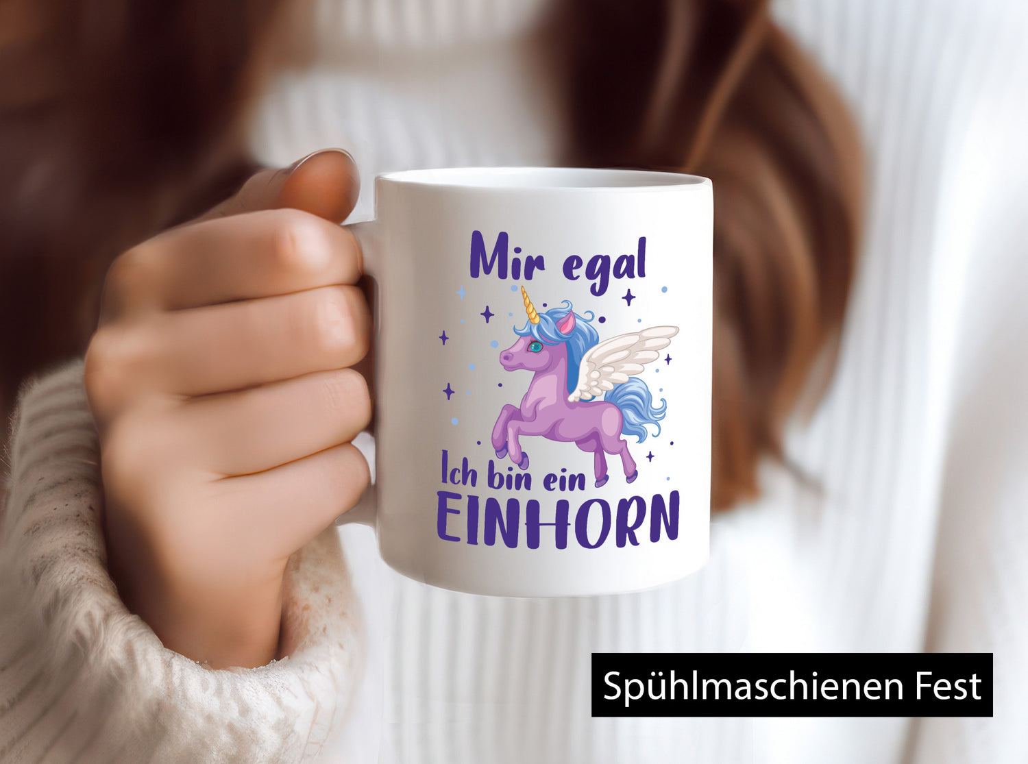 Mir egal, ich bin ein Einhorn | lustig Humor Geschenkidee Geschenk Tasse