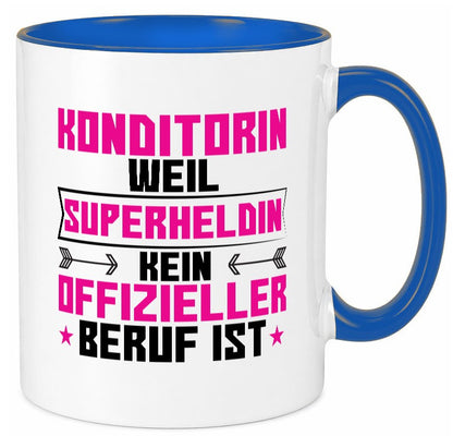 Superheldin Konditorin | Konditorei lustig Humor Geschenkidee Geschenk Tasse