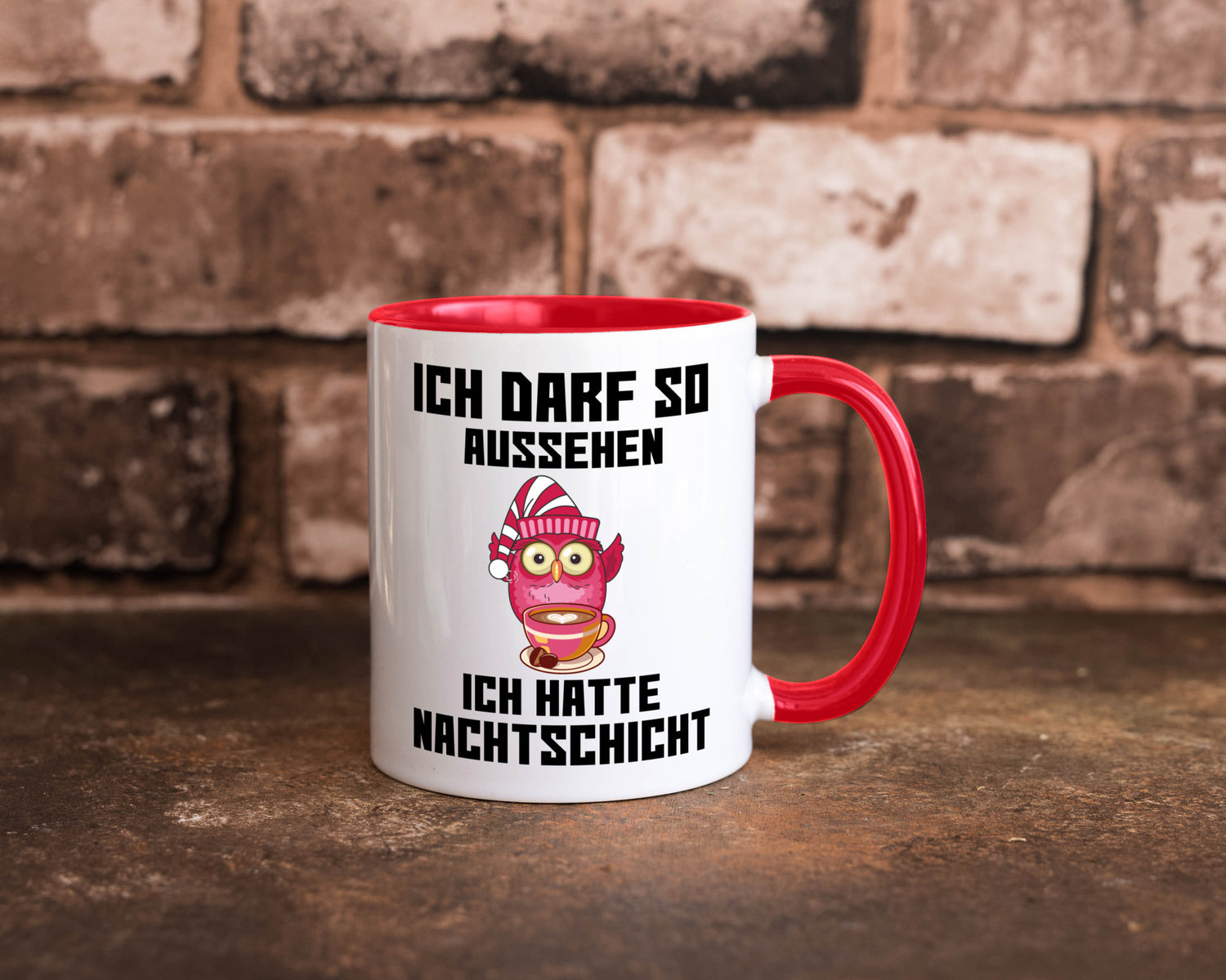 Nachtschicht Eule | Spruch Arbeit müde Nachtjob Geschenkidee Kollegen Büro