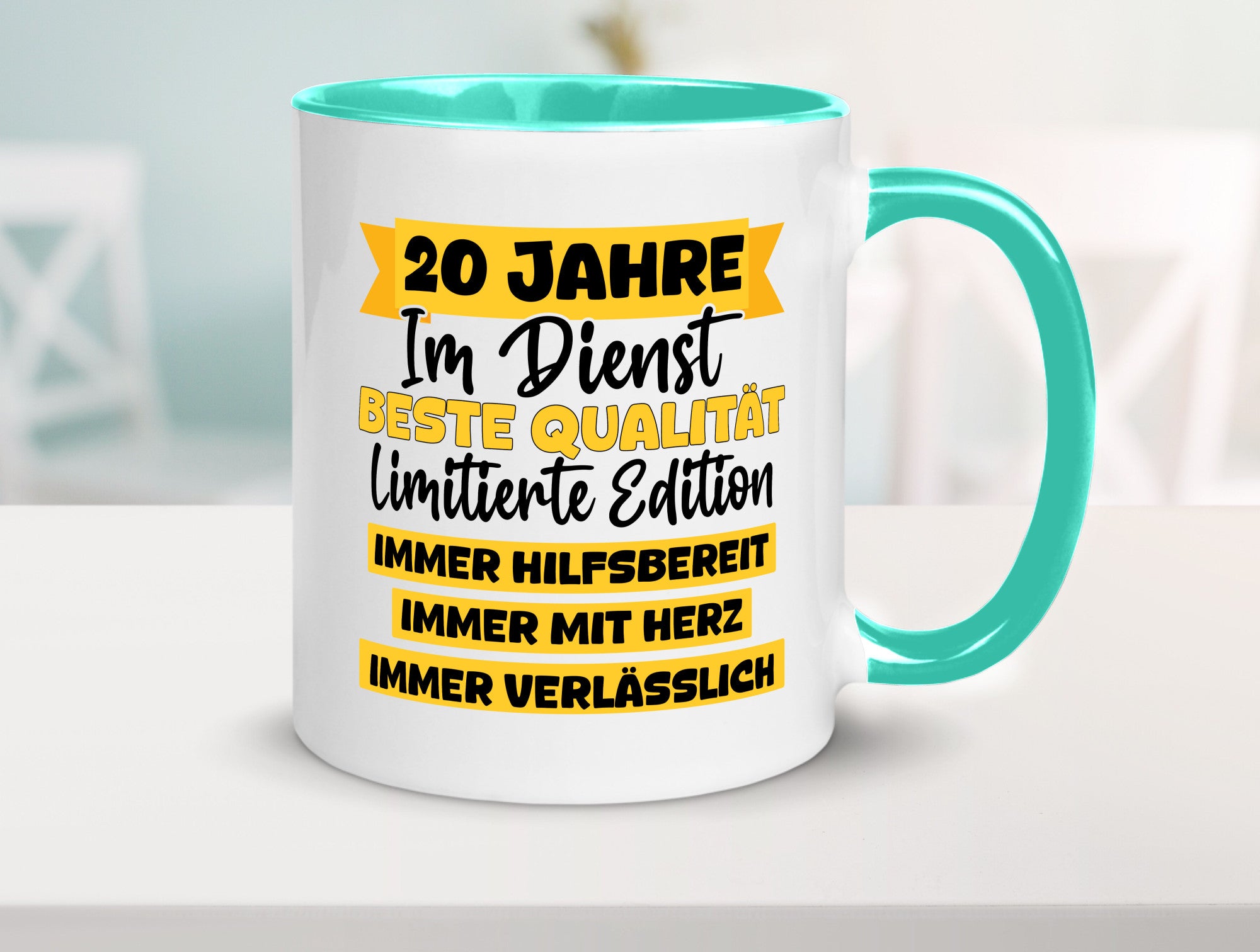20 Jahre im Dienst | Jubiläum Arbeit v8 Geschenkidee Kollegen Büro Humor Tasse