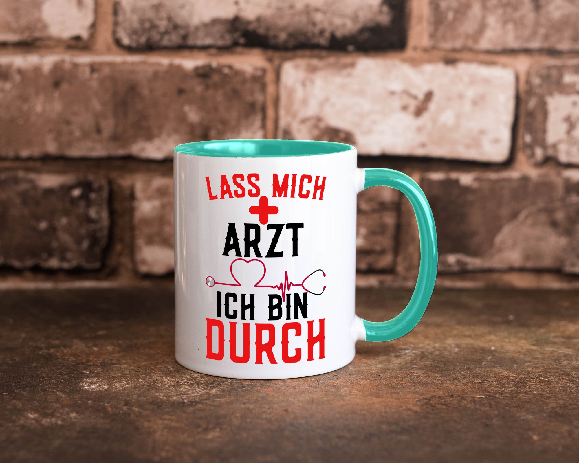 Arzt | Lass mich durch Herz Doktor Krankenhaus Puls Humor Geschenkidee Tasse