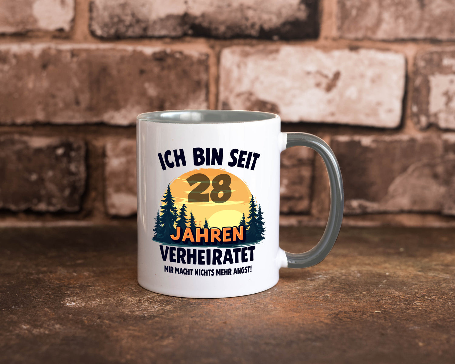 Ich bin Verheiratet | 28. Hochzeitstag Ehepaar v2 lustiger Spruch Geschenk