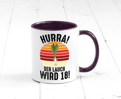 Hurra der lauch wird 18 | 18. Geburtstag Ehrentag lustiger Spruch Geschenk