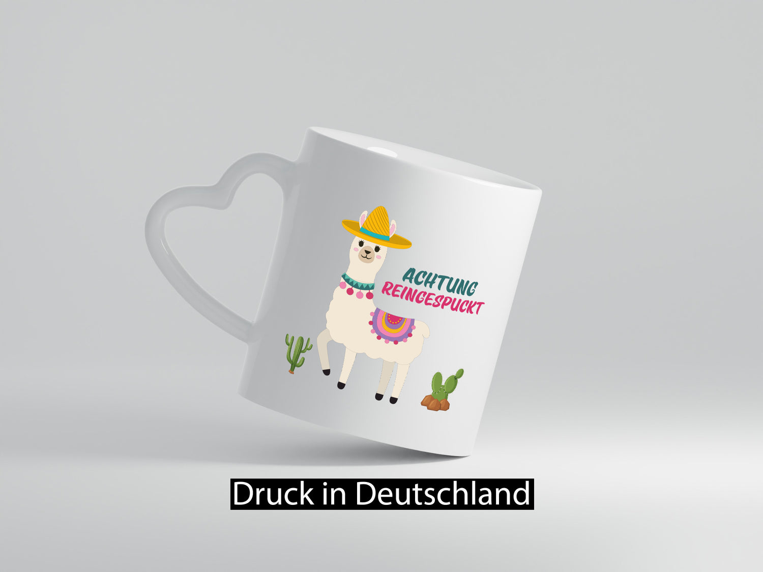 Achtung Reingeguckt | Lama Lustiges lustig Humor Geschenkidee Geschenk Tasse