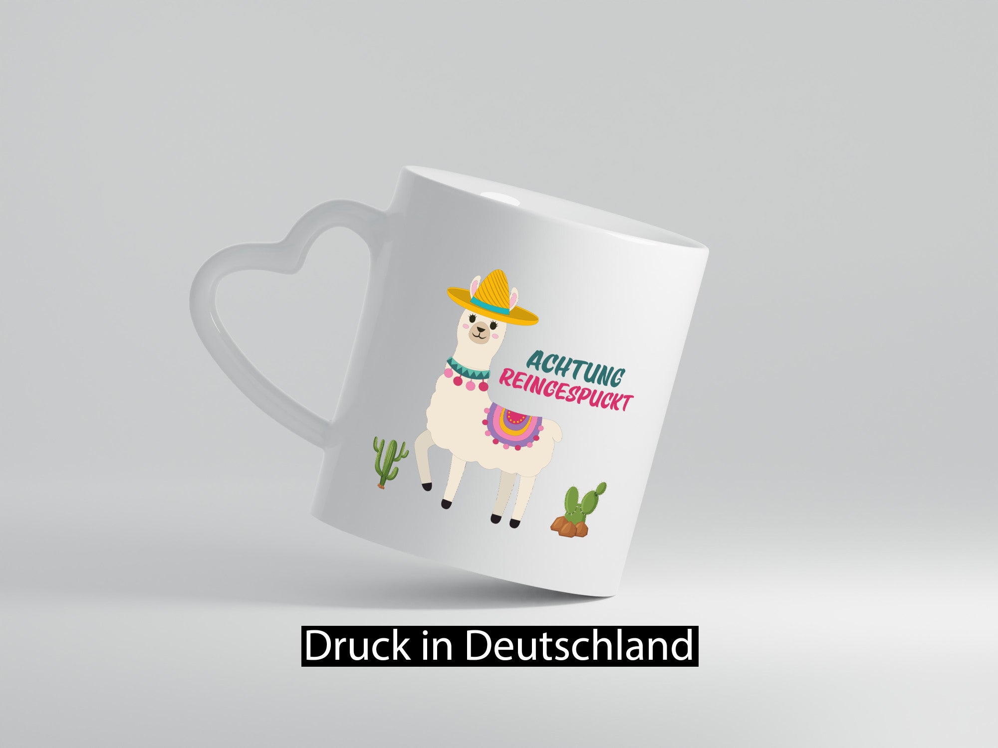 Achtung Reingeguckt | Lama Lustiges lustig Humor Geschenkidee Geschenk Tasse