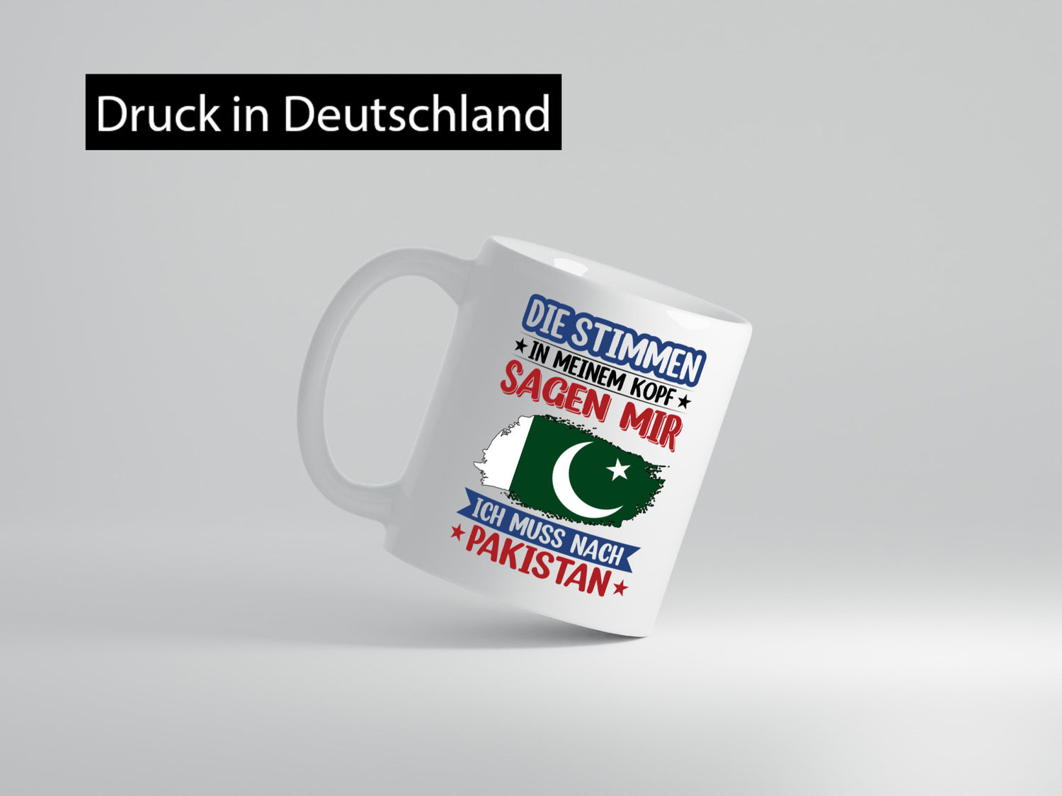 Pakistan | Urlaub Stimmen in meinem Kopf Traumland v2 Geschenkidee Humor Tasse
